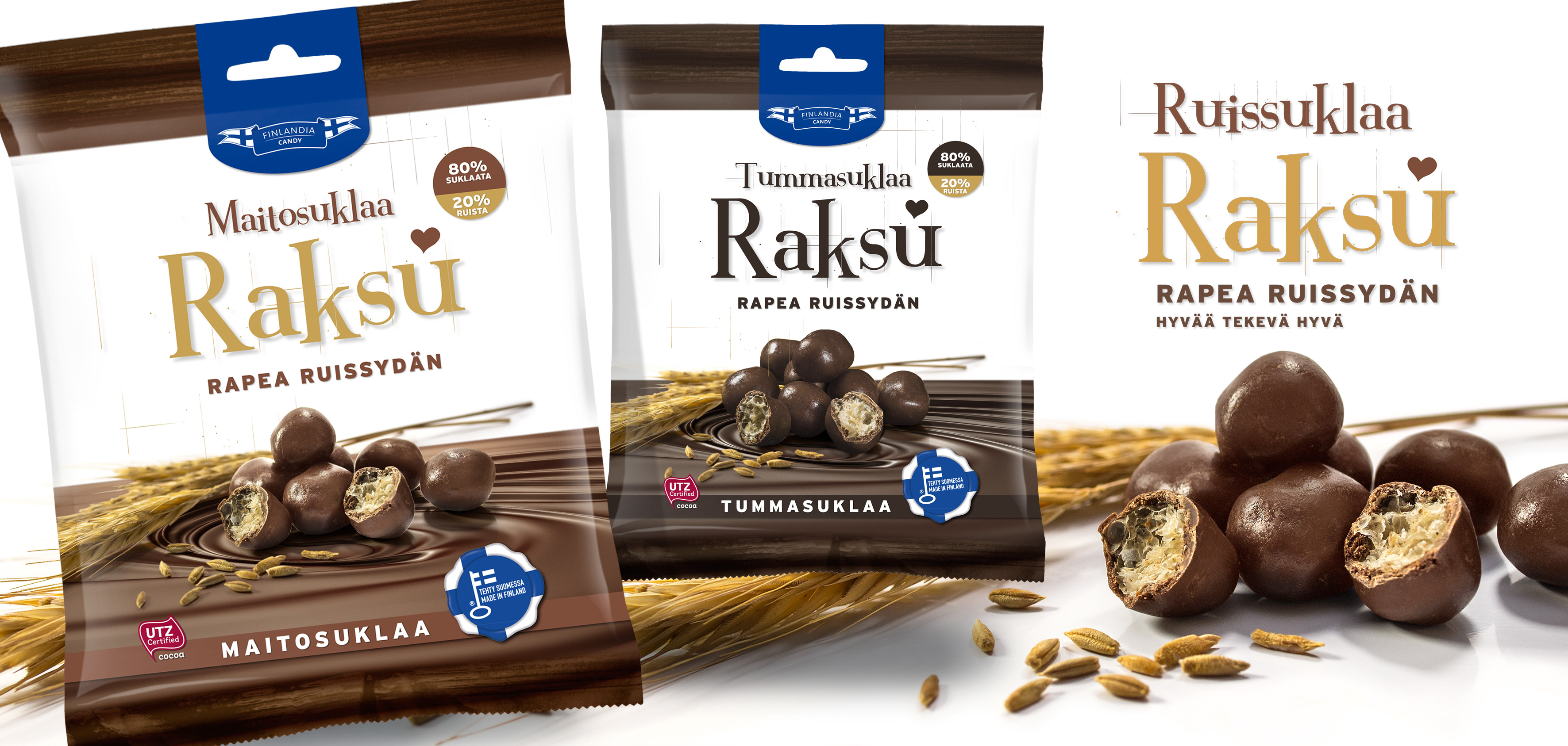 Easy Rye / Raksu tuotekuvat ja pakkaussuunnittelu